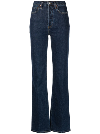 Re/done Comfort Stretch 70s Bootcut Jeans In Dark Rinse