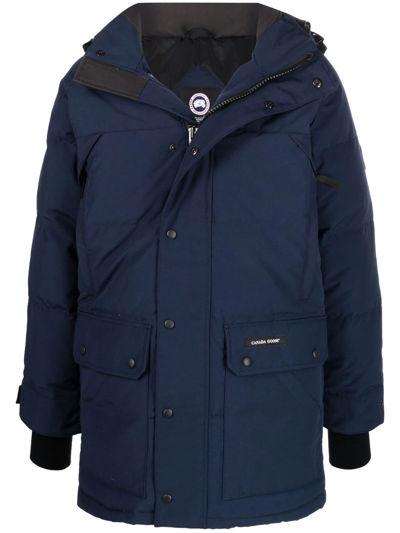 Canada Goose Emory Feather-down Padded Parka In Atlantic Nvy-bleu Mar Atlan