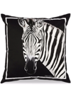 DOLCE & GABBANA MEDIUM ZEBRA-PRINT DUCHESSE COTTON CUSHION