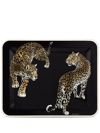 DOLCE & GABBANA MEDIUM LEOPARD-PRINT WOOD TRAY