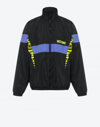 Moschino Tiger Details Light Nylon Windbreaker In Black