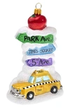 Joy To The World Collectibles New York Signs Ornament In White