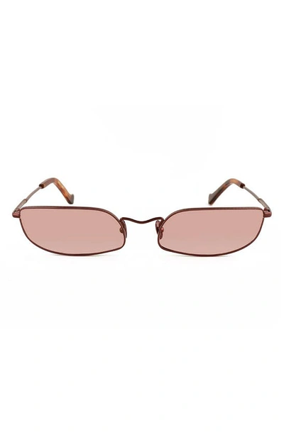 Grey Ant Fait 62mm Rectangle Sunglasses In Bronze/ Tan