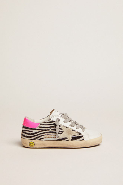 Golden Goose Kids' Sneakers Superstar In Zebrata