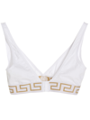 Versace Greca-border Stretch-cotton Jersey Bra In White