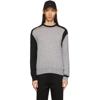 NEIL BARRETT GREY ASYMMETRIC SWEATER