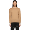 Neil Barrett Beige Tricolor Modernist Sweater In 3182 Camel/smoke/bla