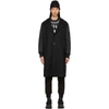 NEIL BARRETT BLACK SATIN SLEEVE OVERSIZED OPERA COAT