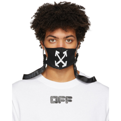 Off-white Arrows 印花口罩 In Black