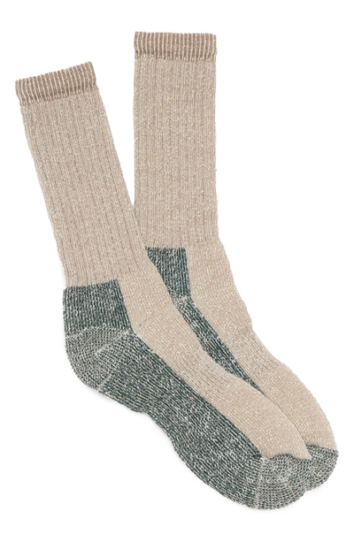 Woolrich Pine Creek Wool Blend Crew Socks In Tan