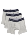 Ted Baker Cotton Stretch Boxer Briefs In Light Grey Heather