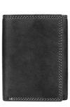 Buxton Three-fold Wallet In Black