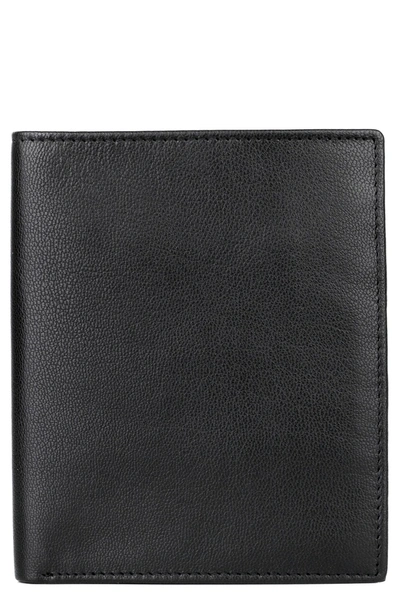 Buxton Credit Card Leather Folio Wallet In Black