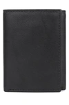 Buxton Three-fold Leather Wallet In Black