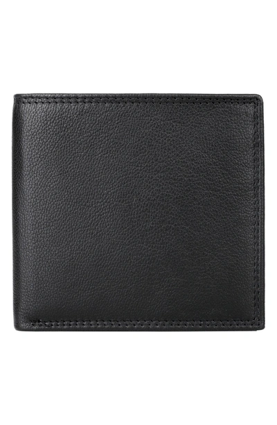 Buxton Leather Cardex In Black