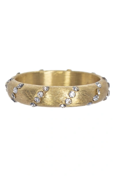 Covet Brushed Pavé Band In Gold
