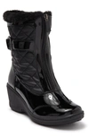 Aquatherm By Santana Canada Lola Wedge Boot In Black Patent
