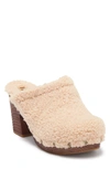 Korks Footwear Faux Fur Teddy Clog In Natural Fur