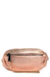 Aimee Kestenberg Milan Leather Belt Bag In Rose Gold Metallic