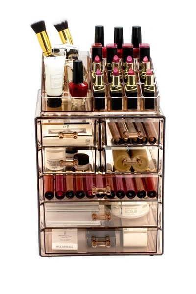 Sorbus Makeup Storage Case In Brown