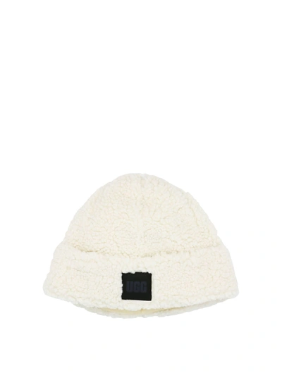 Ugg Sherpa Faux Fur Cuff Beanie In White ModeSens