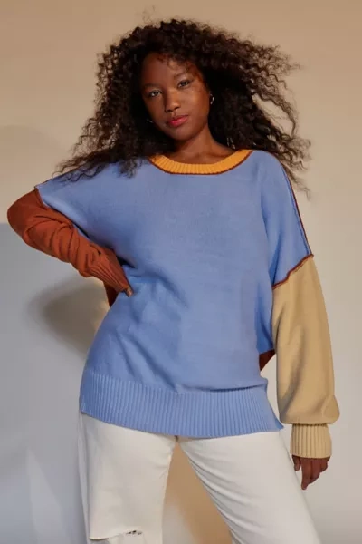 Bdg Charlie Pullover Sweater In Blue Multi