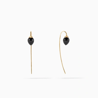 Annoushka 18ct Gold Onyx French Hook Earrings