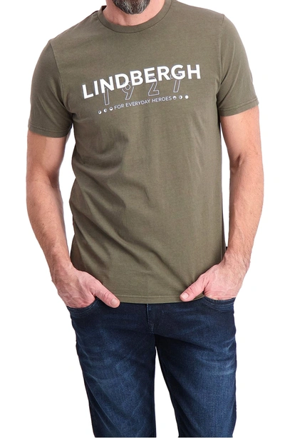 Lindbergh Logo Jersey T-shirt In Army