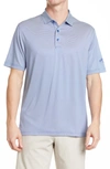 Callaway Golf Fine Line Stripe Polo In Blue Tattoo