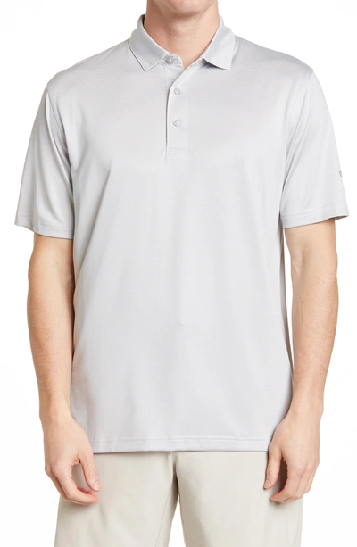 Callaway Golf Fine Line Stripe Polo In Sleet