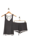 Honeydew Intimates Short Pajamas In Heather Charcoal