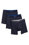 Ted Baker Cotton Stretch Boxer Briefs In Navy/ Navy
