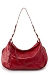 Hobo Lennox Leather Shoulder Bag In Garnet