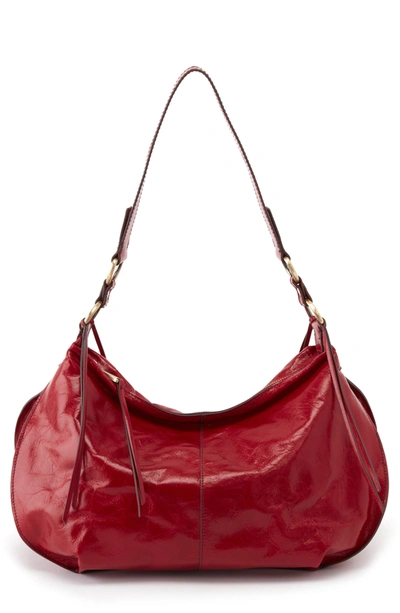 Hobo Lennox Leather Shoulder Bag In Garnet