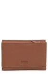 Mundi Rio Indexter Trifold Leather Wallet In 35n-cognac