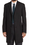 Hart Schaffner Marx Hanover Wool Blend Topcoat In Black