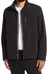 Calvin Klein Faux Shearling Lined Soft Shell Jacket In Black