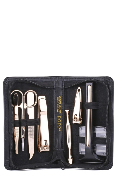 Buxton ® 8-piece Genuine Leather Manicure Set In Black