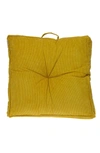 PARKLAND COLLECTION ALENA TRANSITIONAL YELLOW FLOOR PILLOW