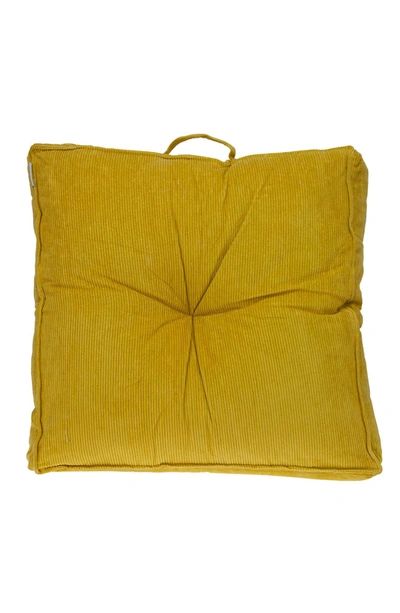 Parkland Collection Alena Transitional Yellow Floor Pillow