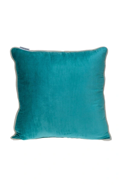 Parkland Collection Maia Transitional Aqua Throw Pillow