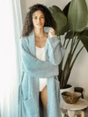 Sunday Citizen Snug Waffle Robe In Blue