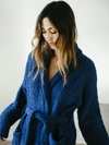 Sunday Citizen Snug Waffle Robe In Blue