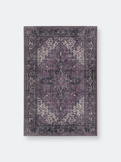 Addison Rugs Addison Kensington Persian Non-skid Accent Rug In Purple