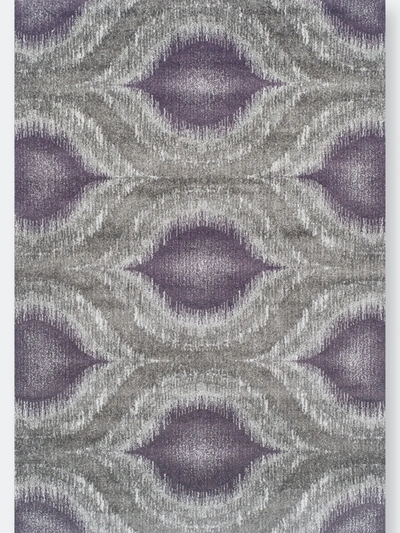 Addison Rugs Addison Platinum Nebulous Ogee Area Rug In Purple