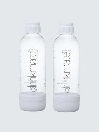 Drinkmate 1.0l Carbonating Bottles (2 Pack) In White