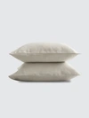 Sijo Luxe Weave Linen Pillowcase Set In Brown
