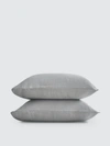 Sijo Luxe Weave Linen Pillowcase Set In Grey