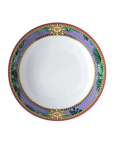 Versace Animalier Porcelain Rim Soup Bowl In Multi