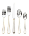 RICCI SILVERSMITH 5-PIECE ASCOT GOLD FLATWARE SET,PROD234390077